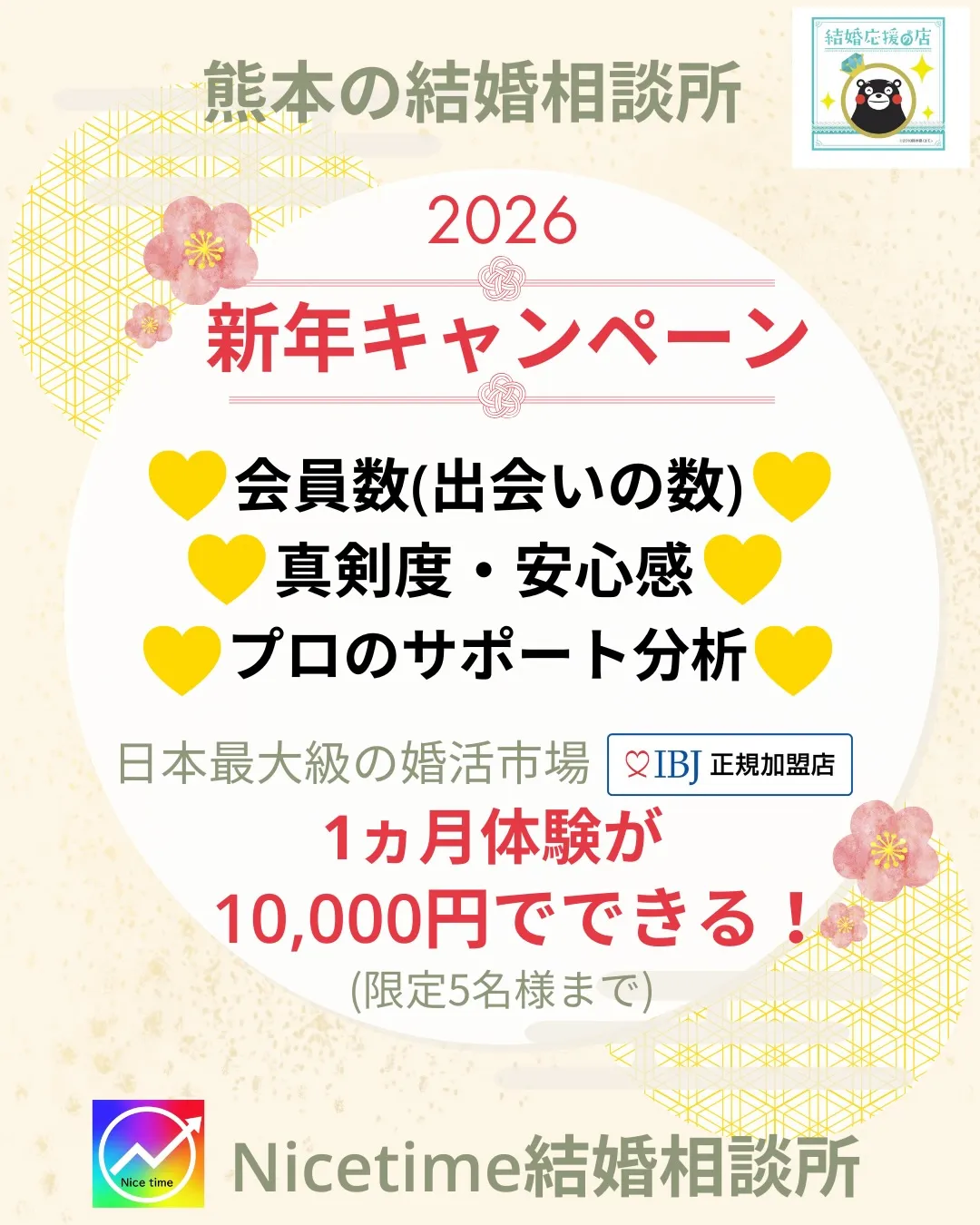 熊本で婚活イベントや結婚相談所を夫婦で運営しているNicet...